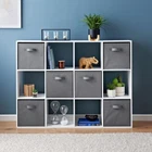 2 3 4 5 6 Tier Cube Wooden Bookcase Shelving Storage Display Shelves Stand Unit
