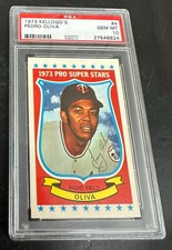 1973 Kellogg's #4 Tony Oliva Twins HOF PSA 10 - GEM MINT! SET BREAK!
