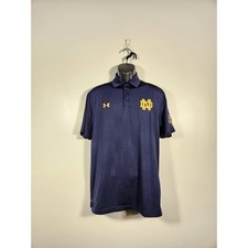 UNDER ARMOUR Polo Notre Dame Fighting Irish 2014 Shamrock Series Mens MD Navy