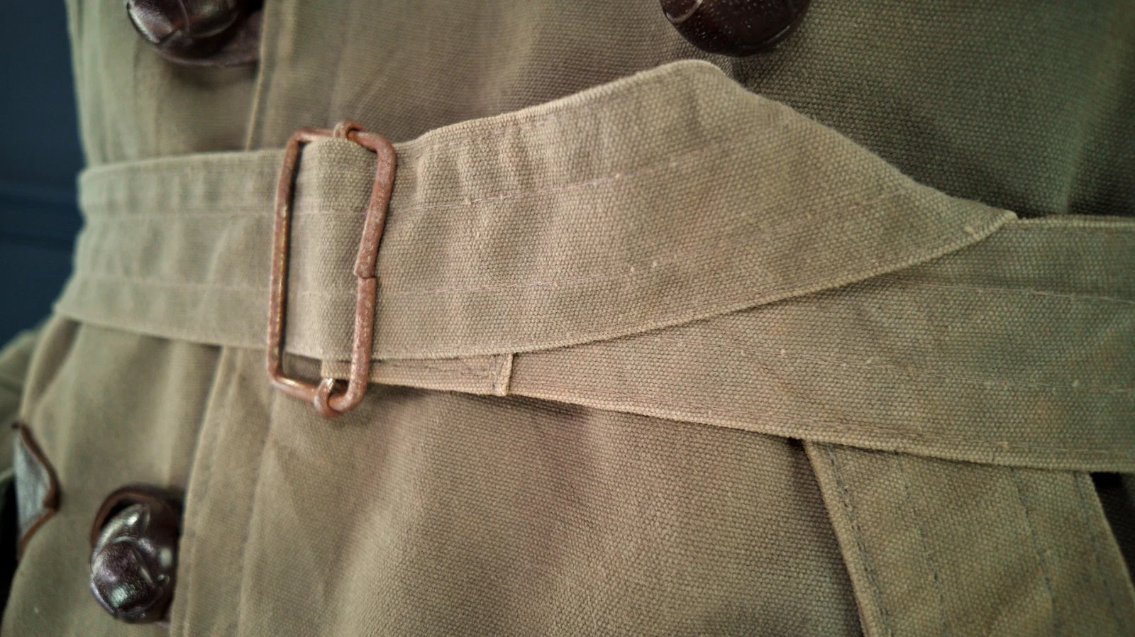 Vintage 1950s French ‘Canadienne’ Barnstormer Mackinaw Mouton Canvas Jacket “L” image 14