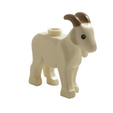 LEGO Capra con Occhi Neri e Corna Marrone Scuro – Animale Fattoria