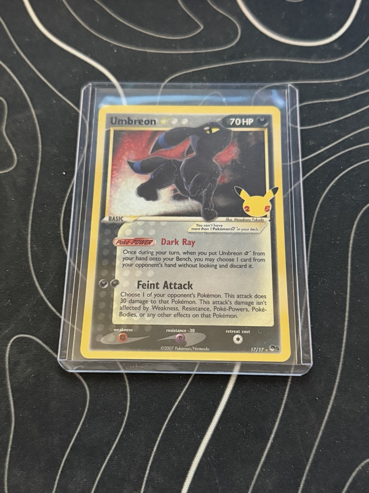 Pokémon Umbreon Gold Star 17/17 Celebrations Classic Collection Holo (Near Mint)