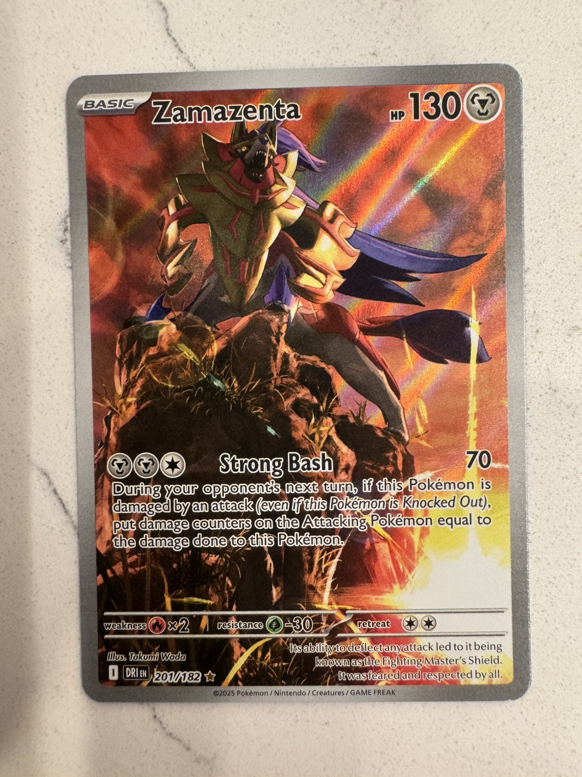 Zamazenta 201/182 Sv10: Destined Rivals Holo NM