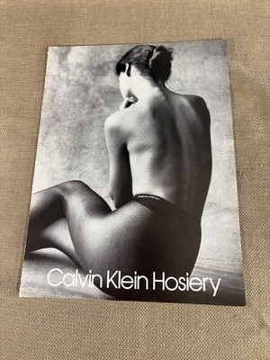Calvin Klein Hosiery B&W Magazine Advertisement Ad 1988