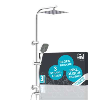 Eisl Überkopf-Brauseset Easy Deluxe | höhenverstellbar | Antikalk | Chrom