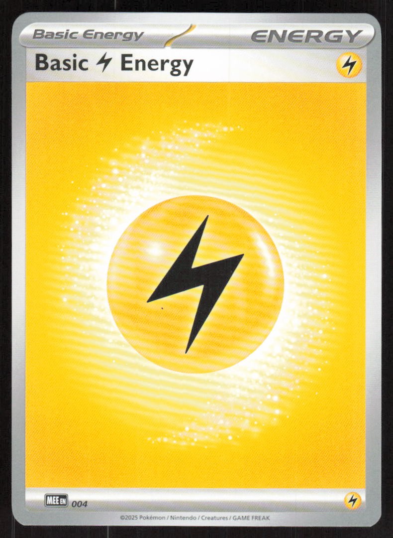 Pokemon Basic Lightning Energy Common 4 MEE: Mega Evolution Energies NM