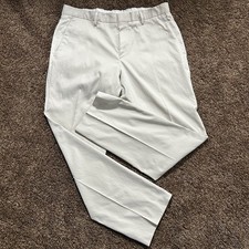 HUGO BOSS Genius 5 Dress Pants Men  s 32x28 Slim Fit Virgin Wool White Ivory