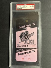 1987 Super Bowl XXI Tunnel Photo/TV Ticket PSA8 New York  Giants  Denver Broncos