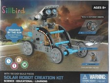 Sillbird Solar Robot Creation Kit - 190 Easy Pieces - Build 12 Different Robots