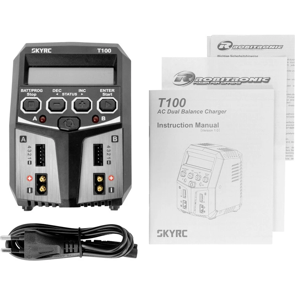 SKYRC T100 Modellbau-Ladegerät 5.0 A Blei, LiFePO, LiHV, LiIon, LiPo, NiCd, ... - Bild 3 von 3