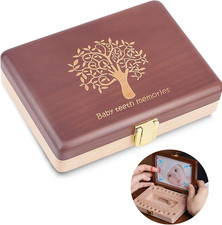 Baby Tooth Box, Baby Teeth Keepsake Box, Handmad Wooden Kids Tooth Fairy Holder,