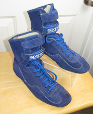 Mens Sparco The Race 2 Blue Suede Drivingracing Shoes Size 8 Vintage 80s 41 Mens Sparco The Race 2 Blue Suede Drivingracing Shoes Size 8 Vintage 80s 41