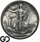 1944 Walking Liberty Half Dollar, Solid Gem BU++