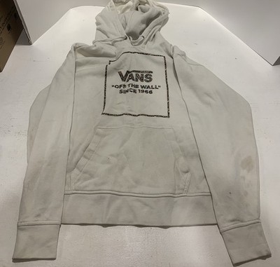 Vans Hoodie Mens  XS Beige Off The Wallc Graphic Logo Sweatshirt Pullover