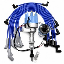 JM6702BL Distributor Coil Wires For Ford Mustang 260 289 302 V8 Blue
