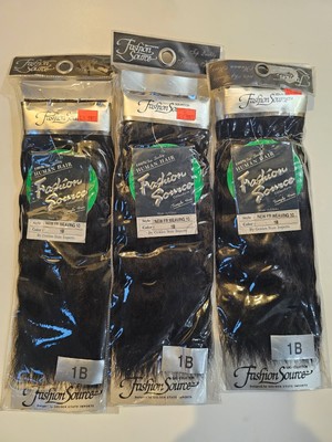 Fashion Source Sew In Weave Human Hair Extensions  10 inches WAVY (3Pack)