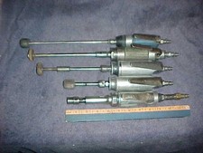ARO & others (5) Pneumatic Die Grinder Air Tools w/Long Reach Attachments