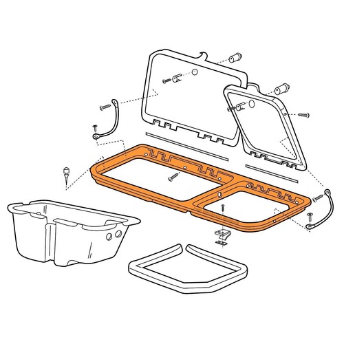 1979-1982 Corvette Storage Compartment 2 Door Outer Surround Frame Red - Picture 2 of 2