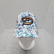 Vtg Arizona Diamondbacks Baseball Hat Adj Snap All Over Print Youth New Era 940