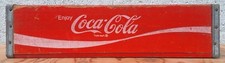 Vintage Red Enjoy Coca-Cola Wooden Soda Bottle Crate Metal Corners