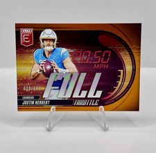 2025 Donruss Elite JUSTIN HERBERT Gold Foil FULL THROTTLE Chargers /199 MINT❗️