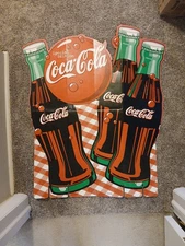 Vintage Coca Cola Special Edition Cardboard Cut Out Sign Store Display Rare Coke