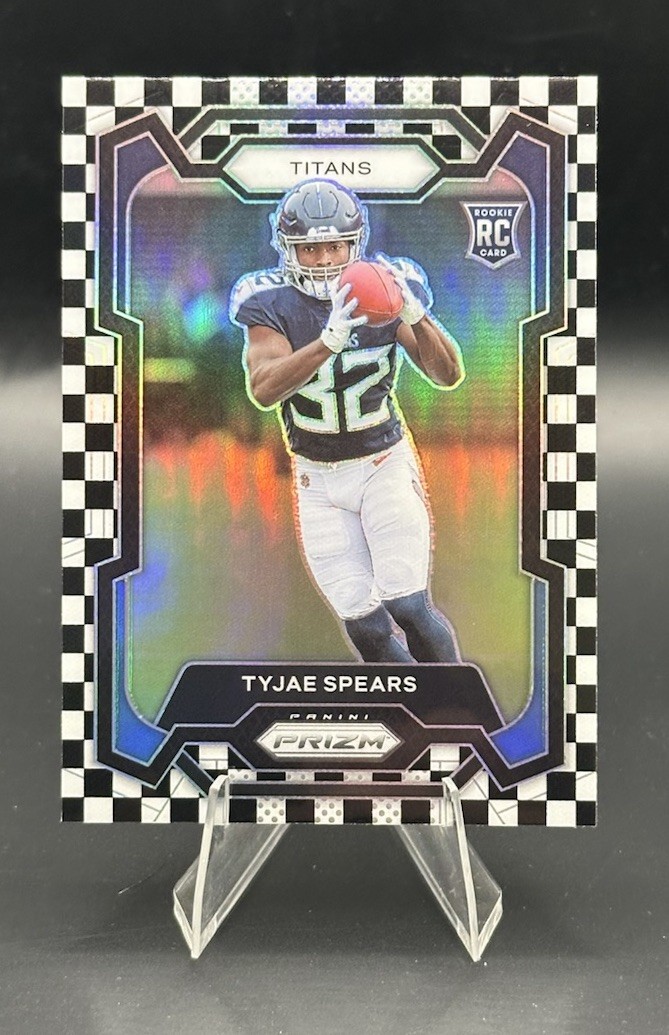 2023 Panini Prizm - Rookies Tyjae Spears #396 Black & White Checker Prizm (RC)