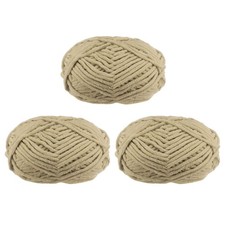 3Skeins Chenille Yarn Blanket Yarn 3x100g/10.5oz Polyester Khaki