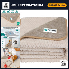 Waterproof Dog Blanket - Leakproof Pet Throw, Twin Size 60x80, Taupe Beige