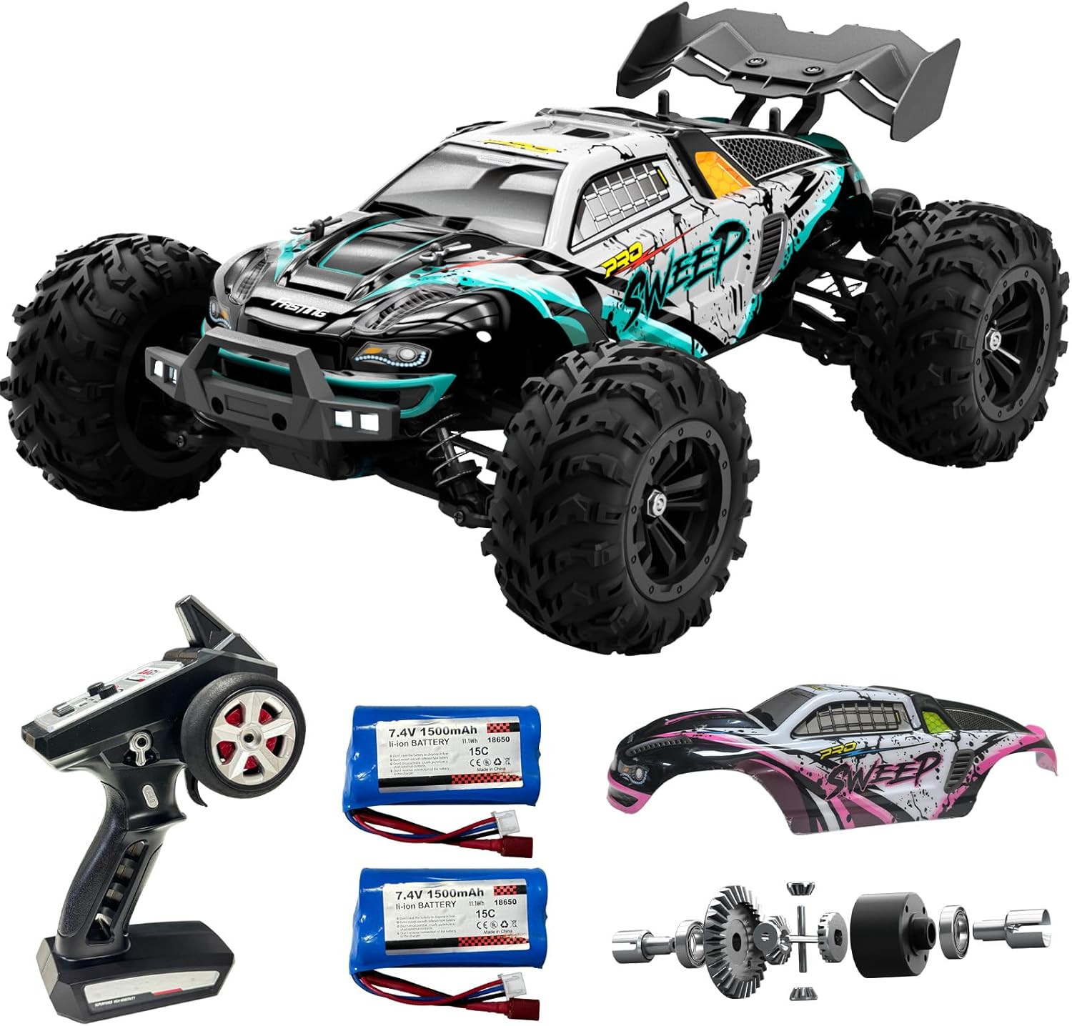 For Adults, 45+ Mph High Speed, 4wd Waterproof Off-r