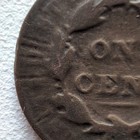 1838 United States 🇺🇲 Coronet Head Large Cent BN F++  Strike Error/ Defective — photo 6