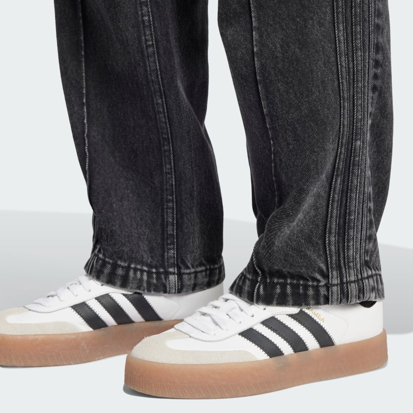 adidas women Premium Essentials Denim Straight Leg Pants | eBay