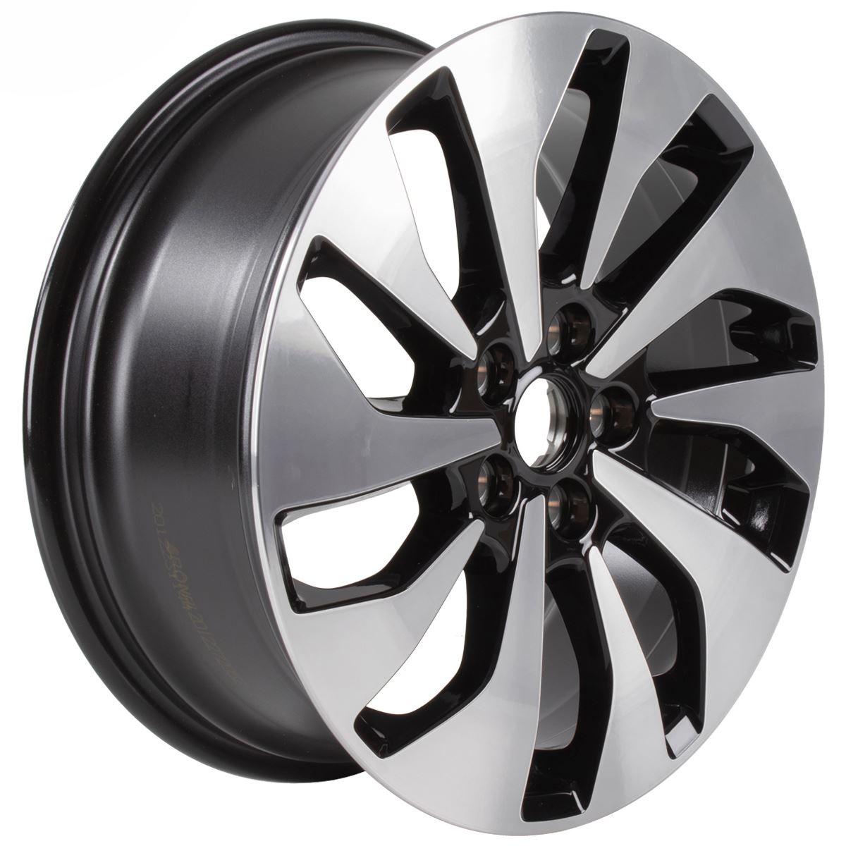 Jante alliage 17 pouces Ford style 10 branches bicolore noir