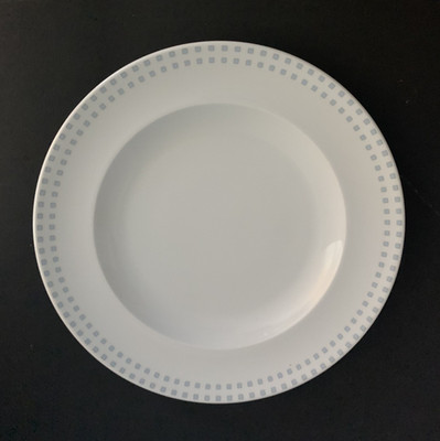 1 Vista Alegre DOCAS Blue 10'' Dinner Plate Made in Portugal Square Dots
