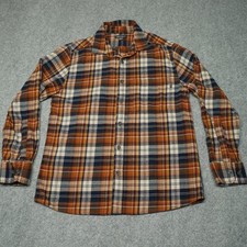 Eddie Bauer Men's Casual Button-Down Shirt Medium Plaid Cotton