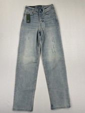Wild Fable Jeans Women s 0 Super High Rise Straight Leg Medium Wash 24x31 NWT