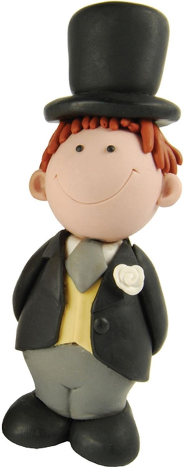 Brunette Groom Cake Topper