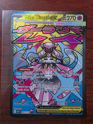 Mega Diancie EX Full Art Holo Rare Card 267/217 Mega Evolution ASC