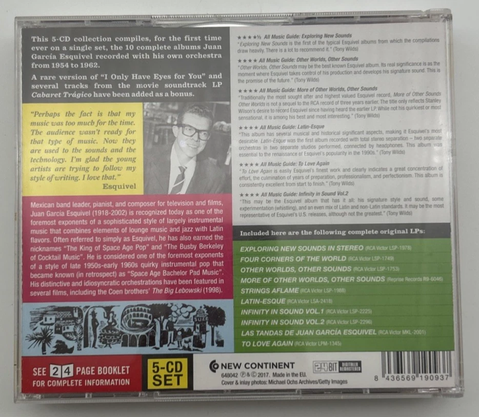 ESQUIVEL & HIS ORCHESTRA "Complete 1954-1962 Recordings" 5xCD Box Set 2017 Foto 2 de 4