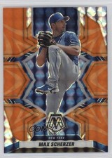 2022 Panini Mosaic Reactive Orange Mosaic Prizm Max Scherzer #99 3hd