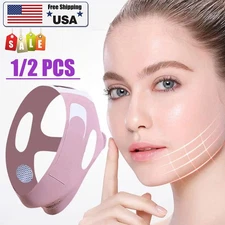 1/2x V-Line Lifting Mask & Chin Strap for Sleeping, Reusable Double Chin Reducer