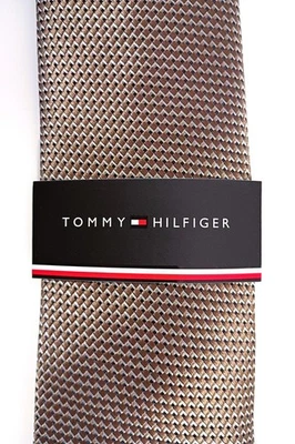 TOMMY HILFIGER - Schlips Krawatte Tie braun grau 150 cm / NEU OVP USA - Bild 1 von 4