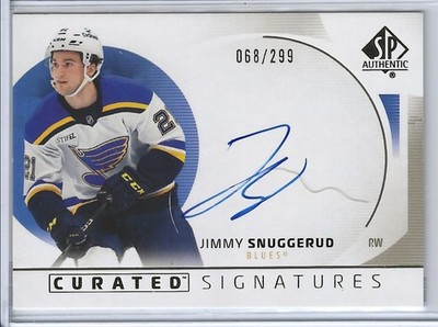 Jimmy Snuggerud 2025-26 SP Authentic Curated Signatures 68/299 St. Louis Blues