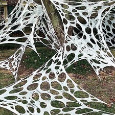Halloween Decorations Outdoor Spider Web 26.9X12.46ft: Cut 26.9 X 12.46ft DIY