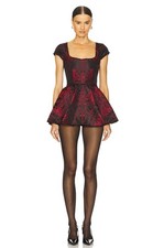 Dress LOBA Alana Romper in Black  Red Size Sm Fits Like Xs