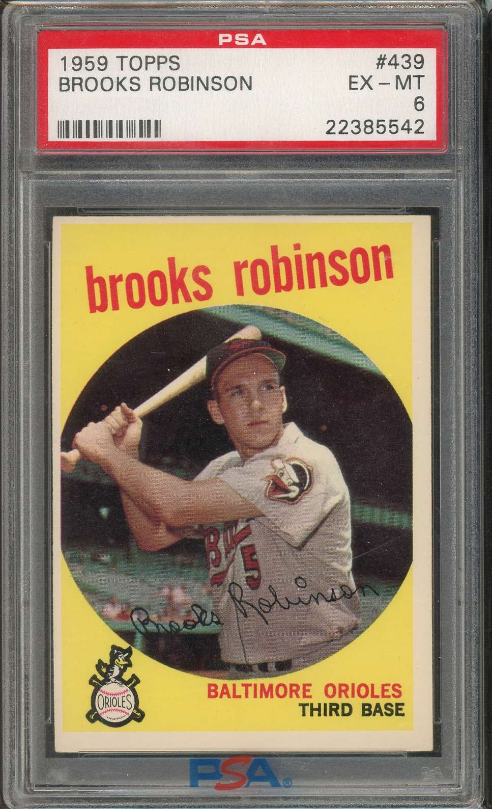 1959 Topps #439 Brooks Robinson PSA 6