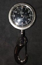 Collezio Style Pocket Watch With Sports Clip Silver Chrome