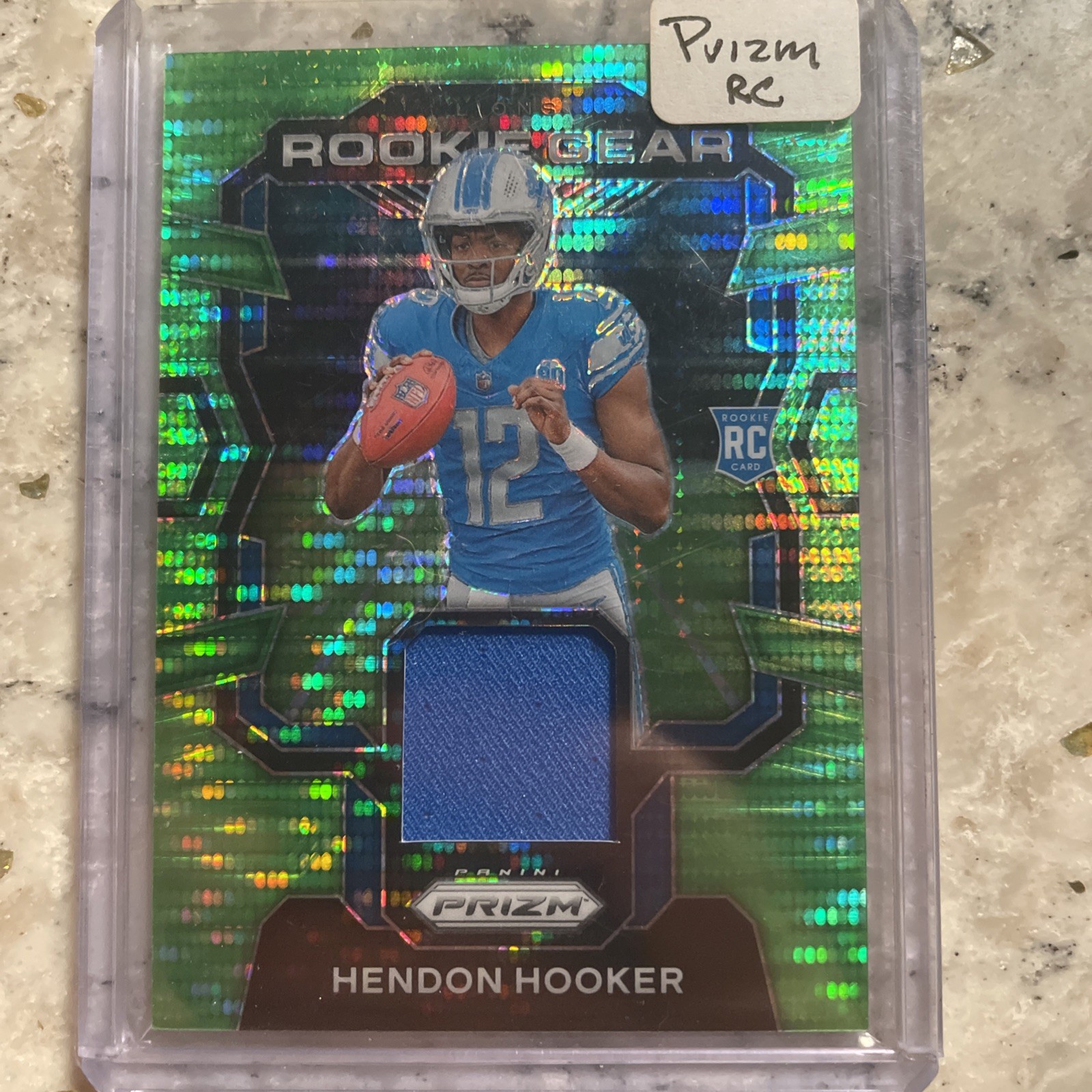 2023 Panini Prizm - Rookie Gear Hendon Hooker #RG-HH Neon Green Pulsar Prizm