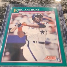 Score 1991 Base Set - Eric Anthony Houston Astros #146 Rookie Card RC. rookie card picture