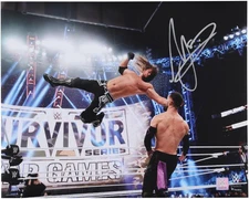 AJ Styles WWE Autographed 16" x 20" Phenomenal Forearm vs. Finn Balor Photograph